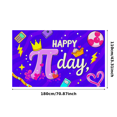 thumbnail image 2 of Colorful Pi Day Themed Banner with Crown Candy Cupcake and Math Elements Backdrop for Party Photography Props Classroom Decorations Festival Celebrations, 2 of 7
