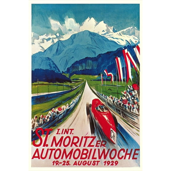Art.com Poster for Swiss Auto Race Art Print, 16" x 24"