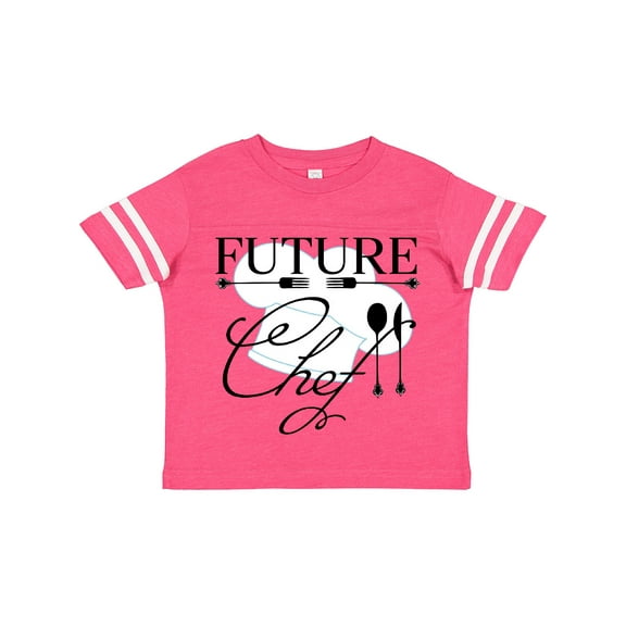 Inktastic Future Chef with silverware and hat Boys or Girls Toddler T-Shirt