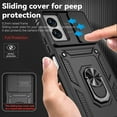 thumbnail image 4 of for Motorola Moto G Power 5G 2024 Case with Slide Camera Cover HD Screen Protector [ Grade Drop Tested]  Ring Holder Kickstand Protective Phone Case for Moto G Power 5G 2024, Black, 4 of 17