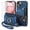 Blue, variant on Asuwish Phone Case for iPhone 17 Pro 6.3 inch Wallet Cell Cover with Tempered Glass Screen Protector Slim Lanyard Wrist Strap RFID Ring Stand Credit Card Holder Slot i Phone17 i 17Pro Women Men Green