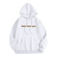 thumbnail image 4 of idosla Hoodies for Women Trendy Jesus Loves You Hoodie Oversized Long Sleeve Christian Sweatshirts Outfit (White, L), 4 of 7