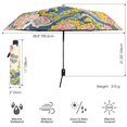 thumbnail image 3 of FORMRS Travel Umbrella Folding Auto Open Close Windproof Rain UV Protection, Pink Floral Wave, 3 of 8