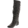 thumbnail image 2 of Qupid Women's Neo144 Leatherette Basic Slouchy Knee High Flat Boot, 2 of 4