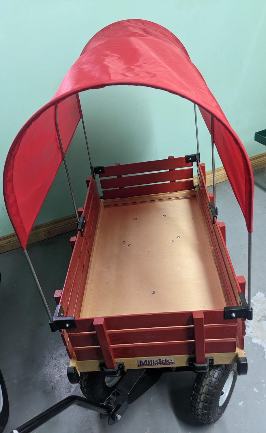 Millside full red canopy for 20 " x 38" wagons
