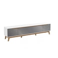 thumbnail image 2 of Mueble TV 85" Kappesberg 218cm con 3 Puertas Blanco/Gris, 2 of 10