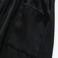 thumbnail image 6 of Men's Pants Fashion Loose Large Size Straight Full Length Pant Solid Vintage Drape Wide Leg Pocket Drawstring Trousers, 6 of 8