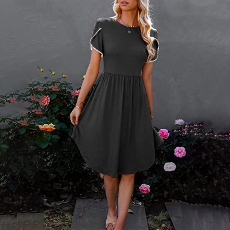 occasion ladies dresses Slim O Neck Peplum Dress For Office And Church main image 0