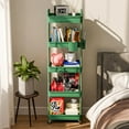 thumbnail image 2 of 5 Tier Rolling Cart Organizer,Bathroom Cart Organizers with Wheels Laundry Room Organization Mobile Shelving Unit Utility Cart Storage Shelves Multi-Functional for Office, Home(Green), 2 of 14