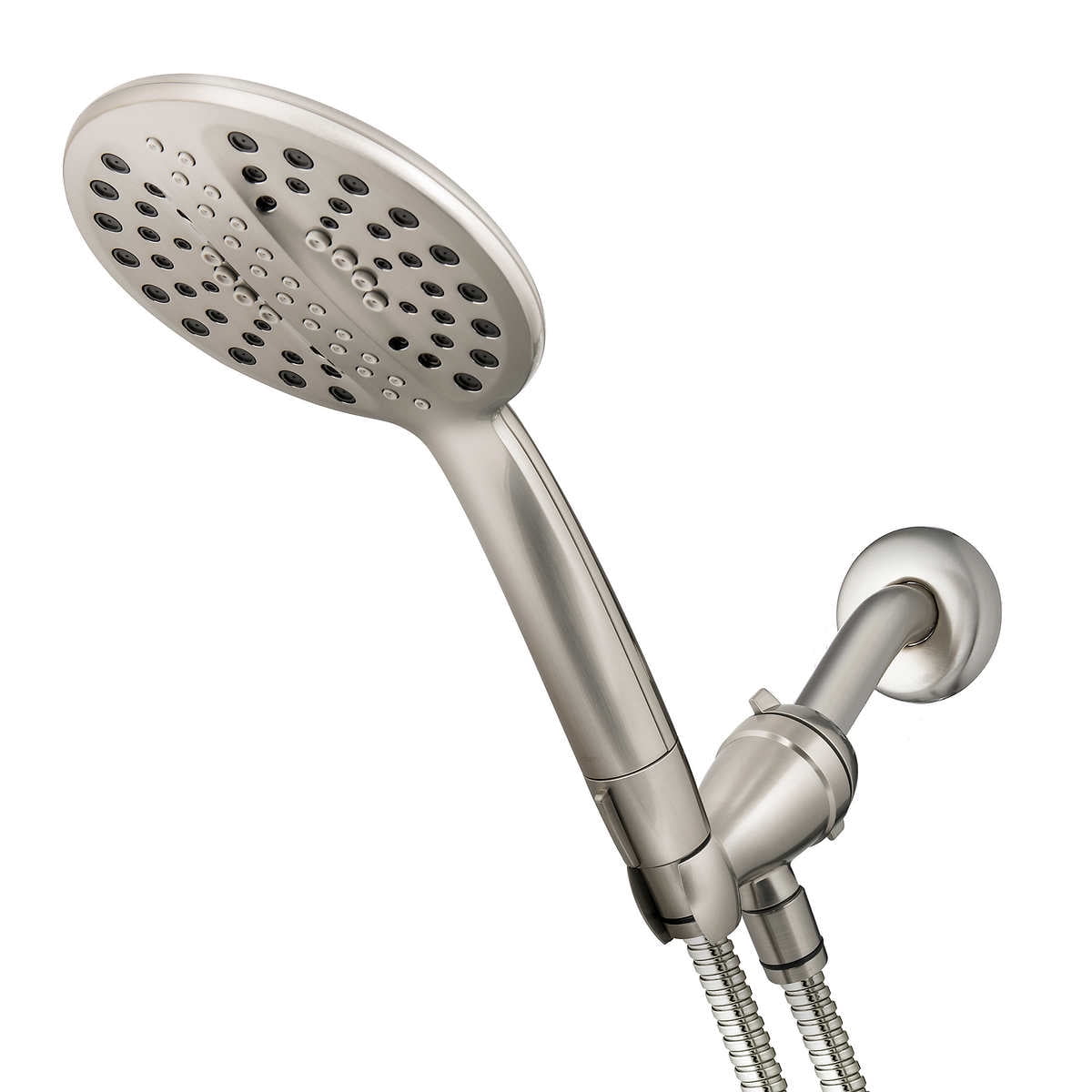 Photo 1 of Waterpik UltraThin + Hand Held Shower Head With PowerPulse Massage. Upgrade your shower experience with the Waterpik HairCare+ Ultrathin Handheld Shower Head ULZ-569ME. With 5 different spray patterns including a relaxing massage option, this modern showe
