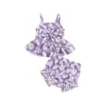 thumbnail image 2 of Aojekbee Baby Girls Summer Shorts Sets Sleeveless Daisy Print Bow Cami Tops PP Shorts Sets, 2 of 10