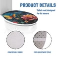 thumbnail image 5 of ZUXONGSY Butterfly Flower Flannel Toilet Cover Decorative Toilet Seat Covers Lids with Elastic Band Washable Toilet Lid Seat Protector Cover Fit Size 17.3 x 13 Inches Decoration for Bathroom, 5 of 6
