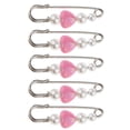 thumbnail image 1 of Broche de seguridad grande de 5 piezas, alfiler sintética, ramo de boda, bufanda, , vestido, Clip Rosado Zulema Safty Pin broche, 1 of 8
