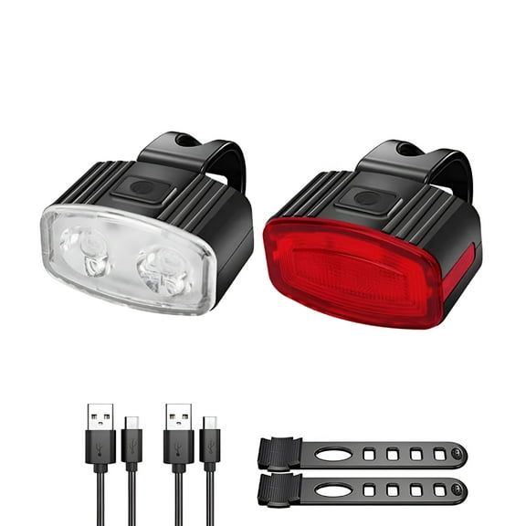 HIBIBUD Bike Front Rear Lights Set USB Rechargeable Bicycle Ultra Bright LED Light Kit