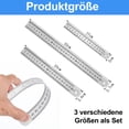 thumbnail image 2 of 3-teiliges Edelstahl-Lineal, Kante Messwerkzeug Ruler, Metall-Lineale mit Umrechnungstabelle, Metalllineal mit Doppelseiten Skala Kante, Metall Lineal für Engineering, 2 of 7