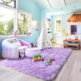 thumbnail image 4 of Softlife Super Soft Rug For Living Room Fluffy Rugs For Dorm Room Cute Plush carpet For Bedroom,8'x 10'，Purple, 4 of 6
