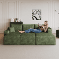 thumbnail image 3 of EHANCIS 95" L-Shaped Boneless Modular Sectional Sofa,Cloud Couch with Right Chaise & 4 Movable Ottomans,Deep Seat Corduroy Corner Sofa for Living Room,No Assembly, 3 of 6