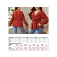 thumbnail image 4 of Blusa de talla grande para mujer Camisas informales acampanadas de manga larga a rayas CACAGOO Camiseta mujer, 4 of 7
