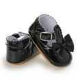 thumbnail image 4 of XIMIN Baby Girls Mary Jane Flats Infant Non-Slip Bowknot Princess Wedding Dress Soft Sole Shoes Toddler PU Leather Baptism Fashion Shoes (12-18 Months, Black), 4 of 8