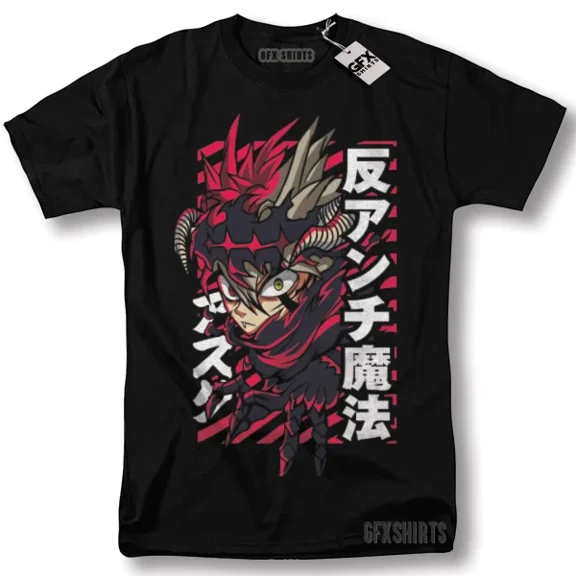 Black Clover Asta Yuno Shirt Anime Manga Tshirt Anime Manga T-Shirt