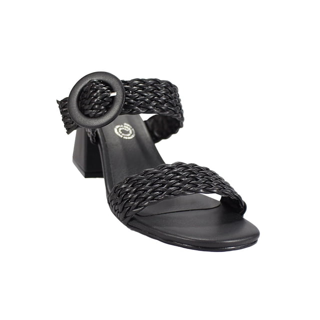 SANDALIA CASUAL DE MUJER SINTETICO NEGRO MARCA LEON 8719