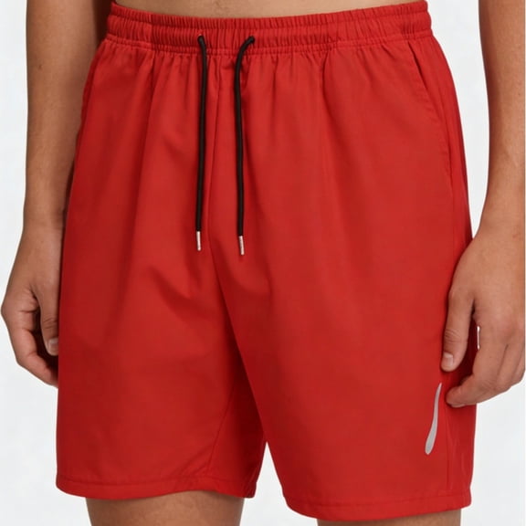 successthop Men Casual Gym Shorts Knee Length Sweatpant Shorts Drawstring Bottoms Big and Tall Lightweight Clothes Red XL