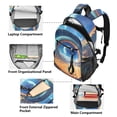 thumbnail image 5 of JIALIOU 14" Laptop Backpack Waterproof Airline Approved Stylish Casual Daypack for Travel Business College Work, Stargate in Desert, 5 of 8