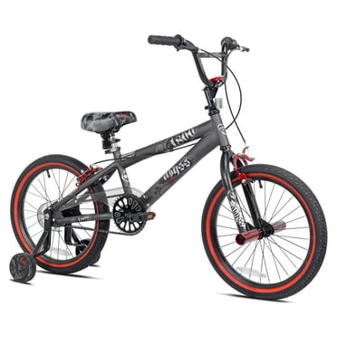 18" Kent Bicycle Abyss Freestyle BMX Bicycle, Fits Riders 3'2"-4'2", Gray, Child, Unisex