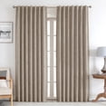 thumbnail image 1 of Cortinas Joydeco Blackout de lino 100% opaco, 240 x 245 cm, 2 paneles, 1 of 9