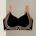 thumbnail image 2 of Jinhomg Wireless Soft Support Beauty Back Everyday Bras for Women Pull On Closure Solid Color for Daily Wear Lounge Sleep Seamless Comfort Support Black M, 2 of 6