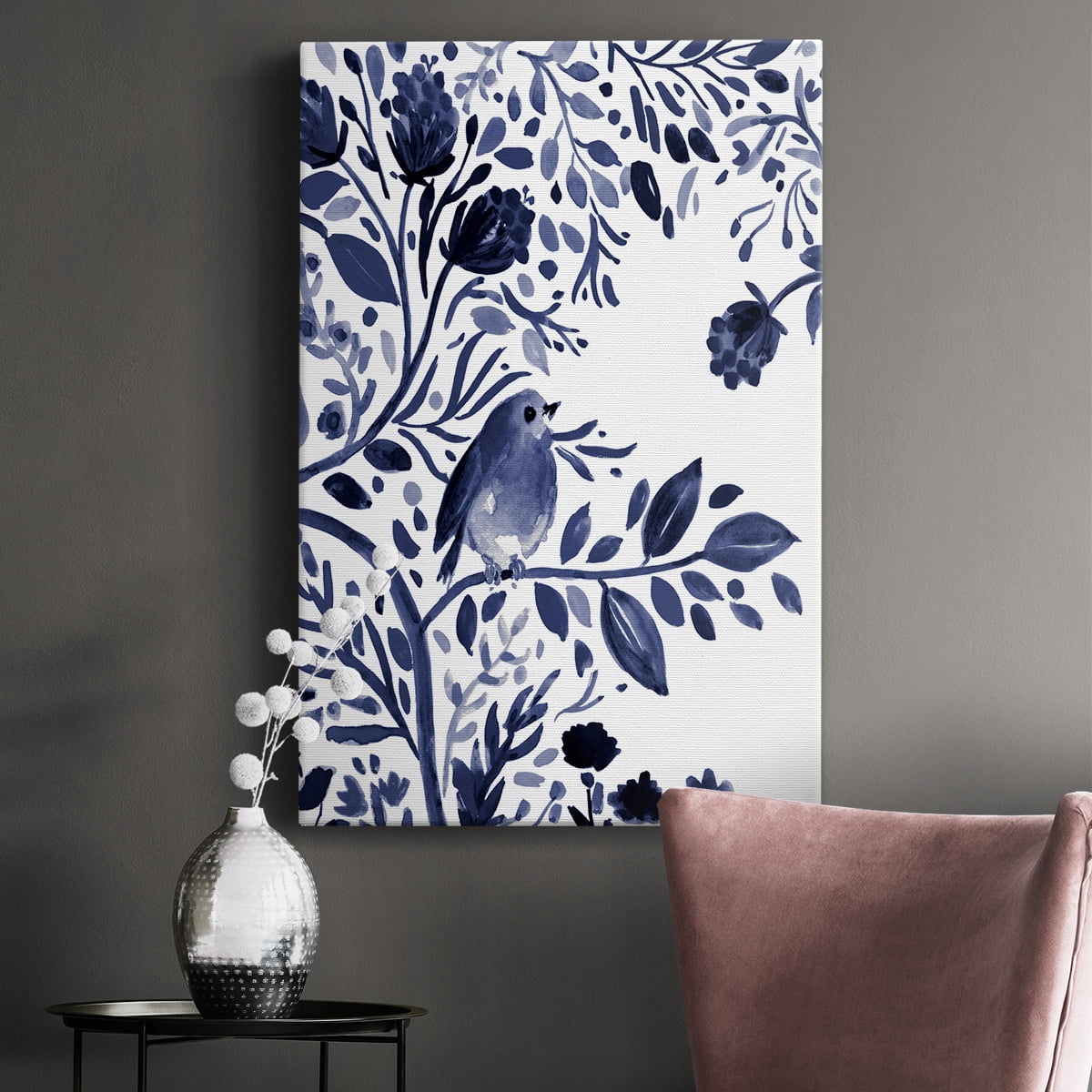 Indigo Song I Premium Gallery Wrapped Canvas - Ready to Hang