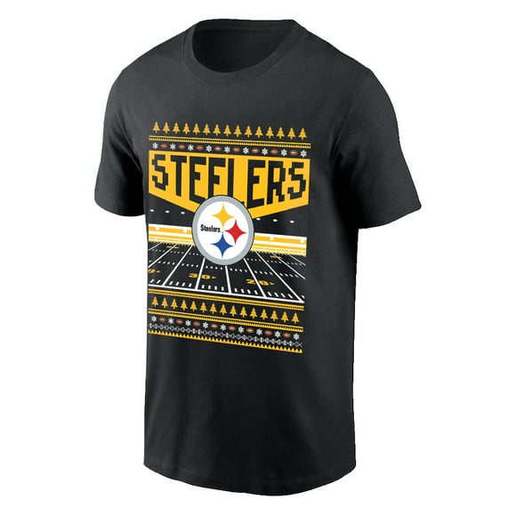 NFL Pittsburgh Steelers Steelers Holiday Design Black 2X-Large T-Shirt