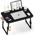 thumbnail image 2 of Laptop Desk for Bed Height Adjustable, Lap Bed Table with USB/Storage Drawer/Cup Holder/Tablet Stand/Book Shelf, Foldable Breakfast Tray Portable for Reading Writing, Sofa & Floor, 2 of 10