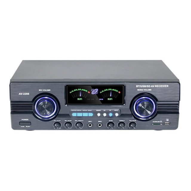 Amplificateur de Puissance à Pression Fixe avec Partition Professionnelle Bluetooth pour Maison Mini 5.0K Chanson Diffusion Prise US