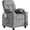 Gray, variant on ICEELF Kids Recliner Chair with Cup Holder, Adjustable Velvet Lounge Chair with Footrest, Side Pockets for Boys Girls Bedroom, Navy