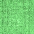thumbnail image 1 of Ahgly Company Indoor Square Abstract Emerald Green Modern Area Rugs, 4' Square, 1 of 4