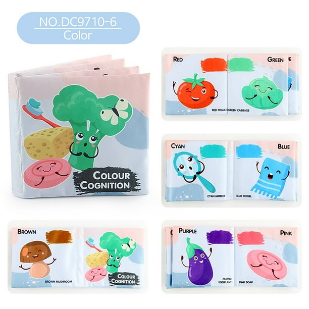 Libro de tela con animales para niños, títere de mano para bebé, juguete de tela, libro educativo de tela, muñeco de peluche