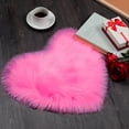 thumbnail image 5 of Mucky Cat Fluffy Heart Shaped Valentine's Day Area Rug & Door Mat , Machine Washable, Non Slip Carpet Mats for Bedroom, Living Room - Home Decor Rugs,Rose Red,10"X16", 5 of 6