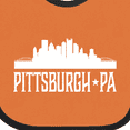 thumbnail image 4 of Inktastic Pittsburgh Pennsylvania Skyline PA Cities Boys or Girls Baby Bib, 4 of 4
