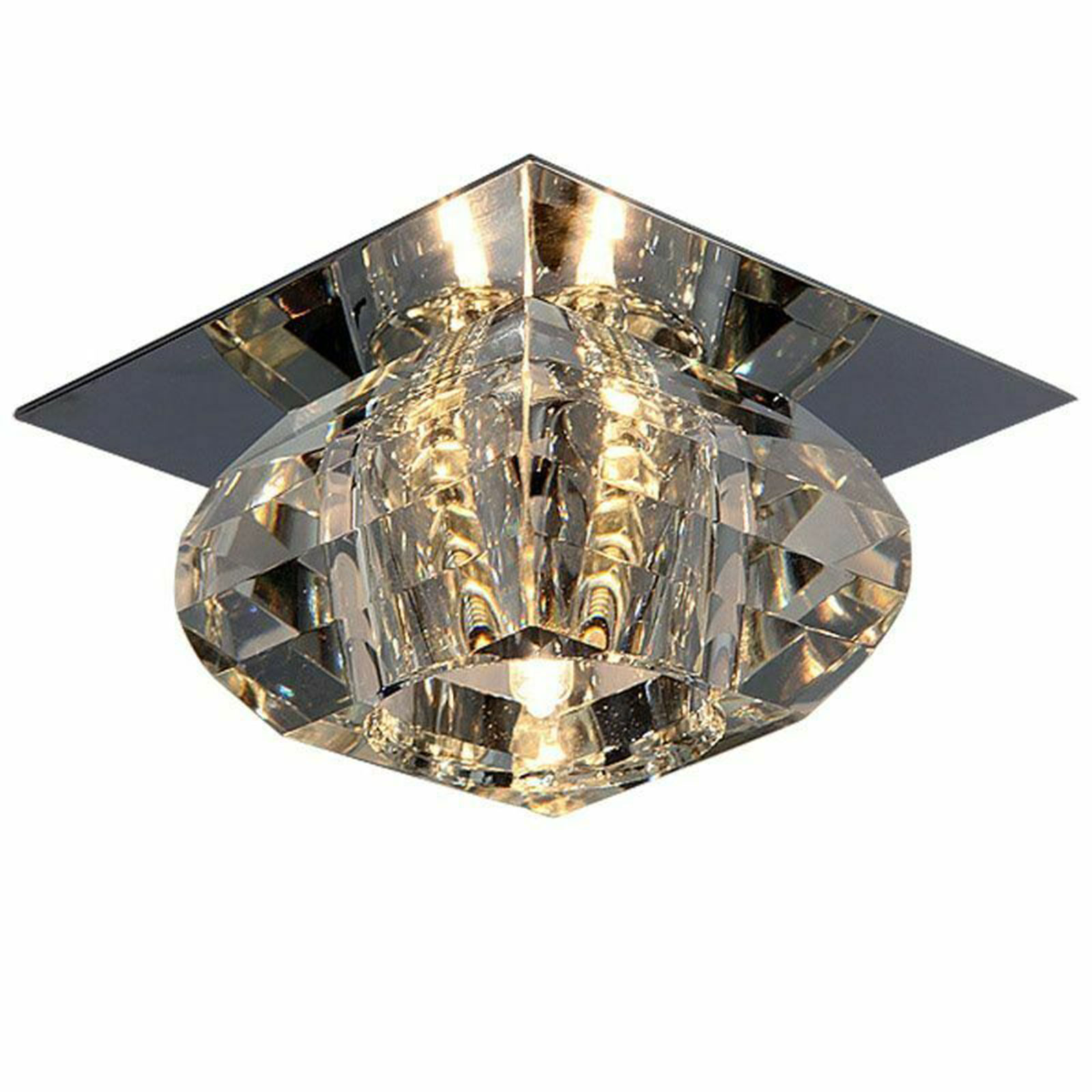 Crystal Ceiling Light Fixture, Hallway Flush Mount Ceiling Lights, LED Ceiling Lamp for Dining Bedroom Kitchen Bathroom