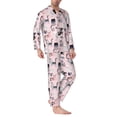 thumbnail image 2 of Kdxio Cat Men’s Pajama Set Pajamas For Men 2 Piece PJ Set with Men Pajama Pants and Long Sleeve T-Shirt Lounge Set-Medium, 2 of 7
