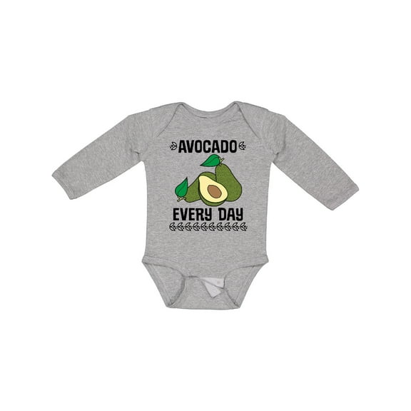 Inktastic Avocado Every Day Boys or Girls Long Sleeve Baby Bodysuit