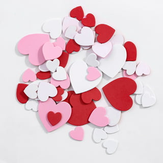 Totority 300pcs Heart Shaped Eva Sticker Self Adhesive Eva Hearts