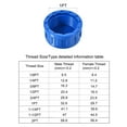 thumbnail image 2 of G Pipe Fitting Cap, Female Thread Hose Connector, for Garden and Outdoor Water Pipes End, 6Pcs, Blue 1PT, 2 of 5