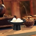 thumbnail image 5 of ceramic fruit bowl cake holder: black decorative fruit holder for kitchen or centerpiece table decor serving bowls for breads or fruits, 5 of 6