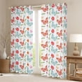 thumbnail image 2 of Erosebridal Blue Red Butterflies Curtains Pack of 2 (42x84 Each) For Teens,Kawaii Pink Flowers Curtains Blackout For Girls, 2 of 6