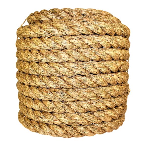 SGT KNOTS Twisted Manila Rope - Natural 3 Strand Fiber Hemp Rope for Indoor and Outdoor Use | Multipurpose Manila Rope for Crafts, DIY Projects, Home Decorating, Climbing - 1.25 in x 100 ft