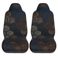 thumbnail image 2 of Easy to Install Car Universal Seat Cover, Abstract Vintage Honeycomb Four Seasons Universal Front Seat Cover, 2-Piece, 2 of 8