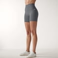 thumbnail image 2 of Women's High Waist Compression Biker Shorts Seamless Waistband with Sculpting Stretch Fit - Small, Gray, 2 of 5