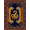 Navy Blue Orange Gold, Pattern 3, variant on ODIKA Tibetan Martial Wildlife Drama Striped Predator Tiger Snake Fight for Small Living Room, Playroom, Bedroom, Easy Care Kids Safe